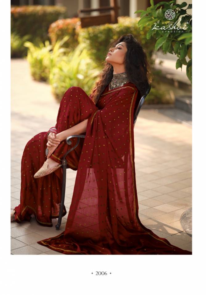 Kashvi Adira Latest Fancy Ethnic Wear Chiffon Printed Saree Collection